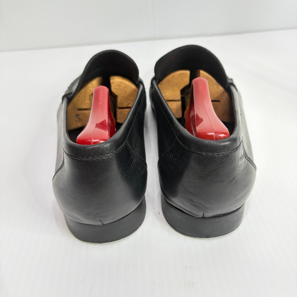 Cappelletti Mens Black Leather Whipstitch Loafers Slip On Shoes 43 US 10 Italy - Picture 4 of 11